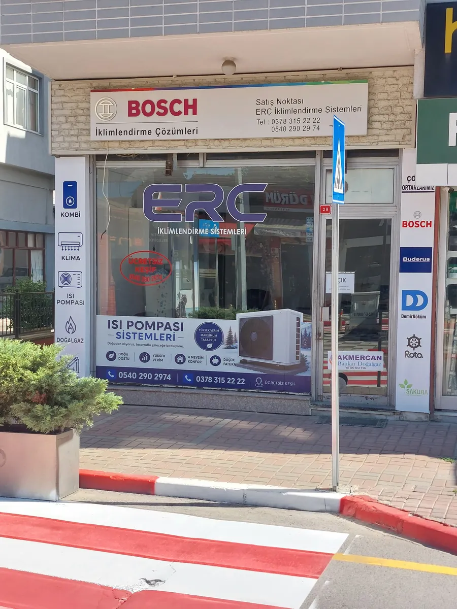 ERC İklimlendirme Sistemleri mağaza cephesi, Orta Mahalle Topçu Konağı Caddesi No 2B